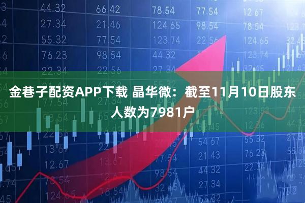 金巷子配资APP下载 晶华微：截至11月10日股东人数为7981户